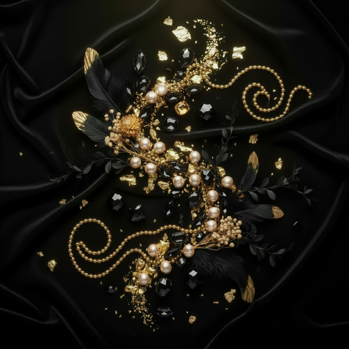 Dark & Golden Glam - Bright Jet Black